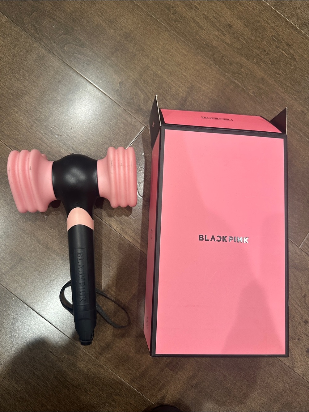 Official Pink & Black Light Hammer Fan - Concert Lightstick